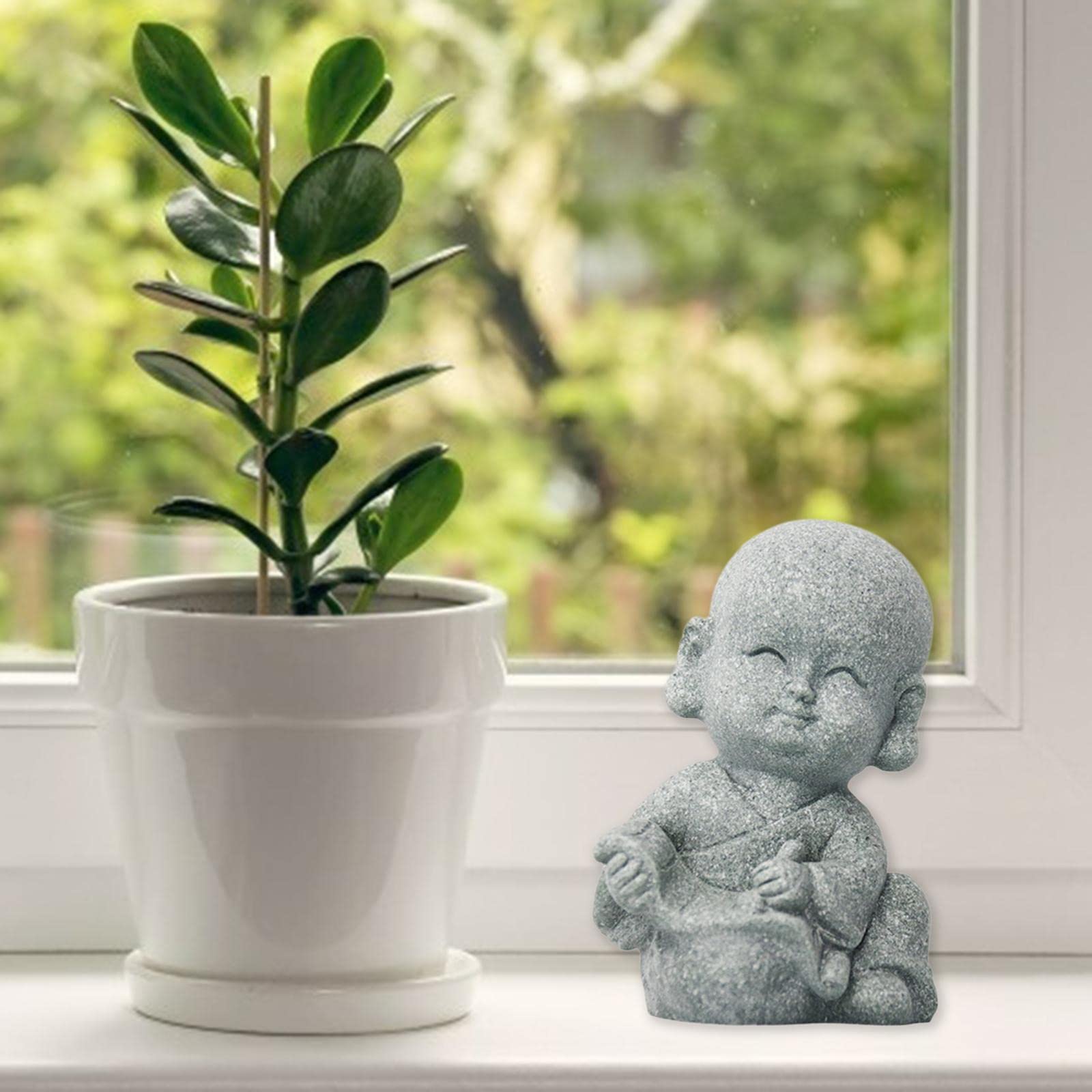 Ensemble de 6 Figurines Délicates en Résine Représentant Un Moine Bouddha, Idéal pour La Décoration de Jardin. Sculpture Chinoise Représentant Un, 6 pièces