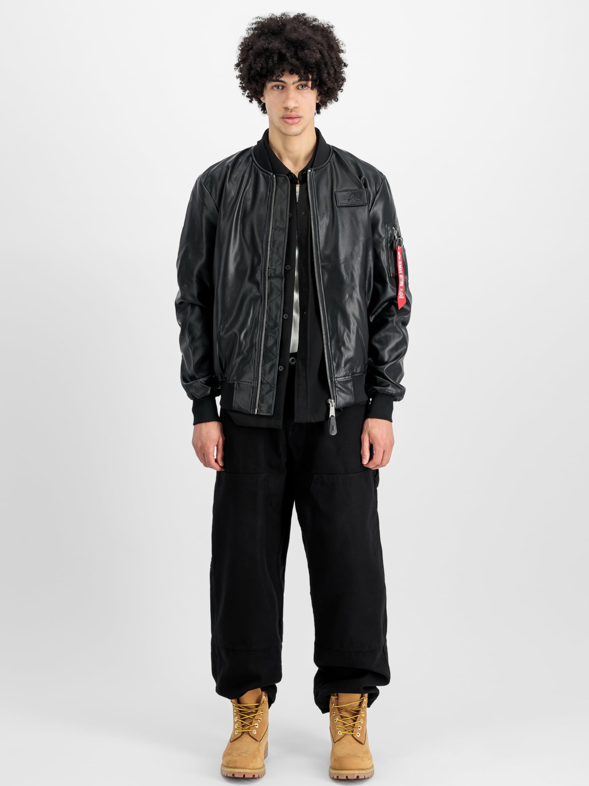 ALPHA INDUSTRIES Płaszcz Mężczyźni Alpha Industries Wegańska kurtka skórzana MA-1 VF dla mężczyzn (1 w zestawie)