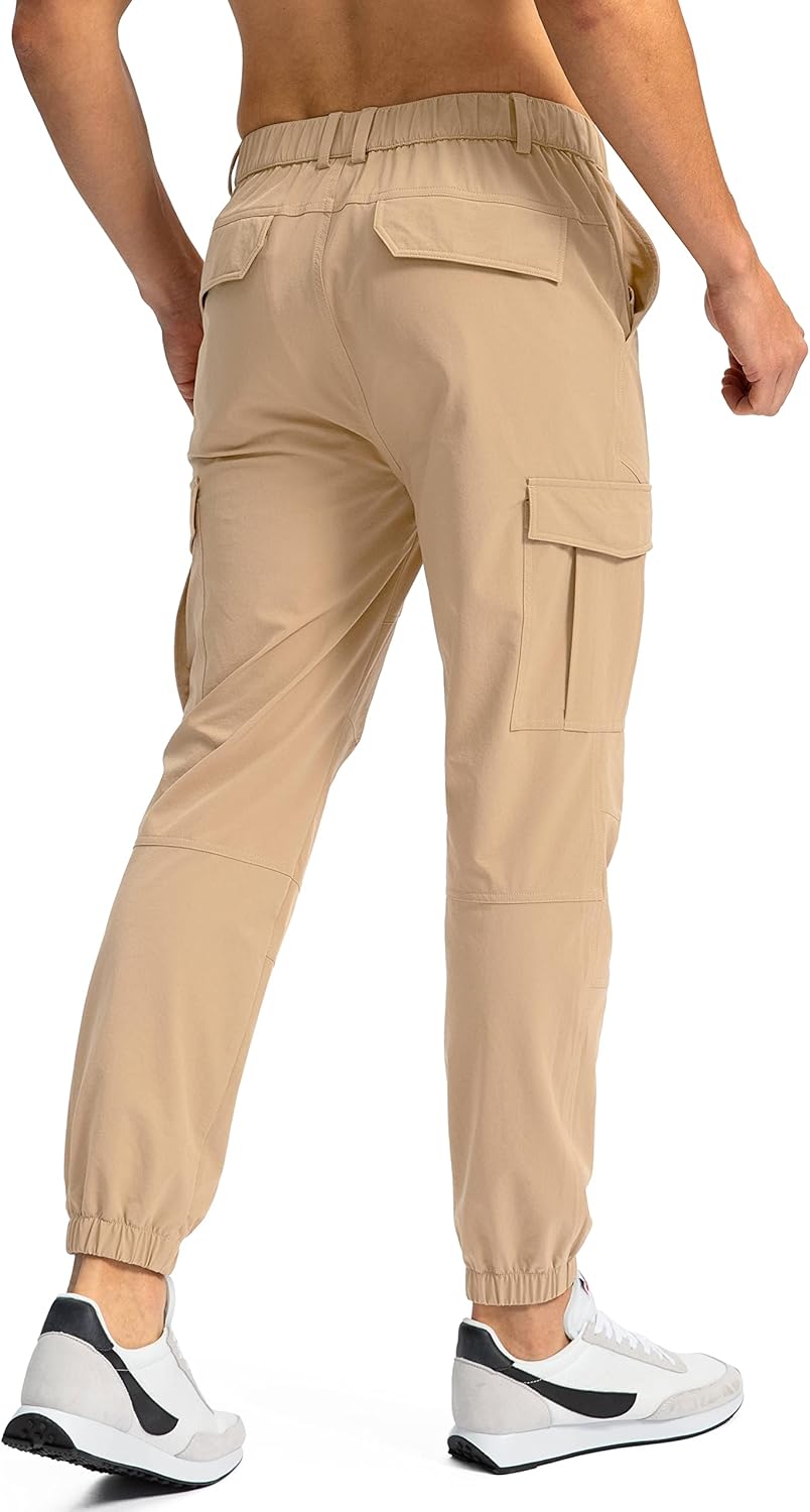 Pinkbomb Men's Hiking Cargo Pants with 7 Pockets Slim Fit Stretch Joggers Golf Cargo Work Pants for Men - Image 3