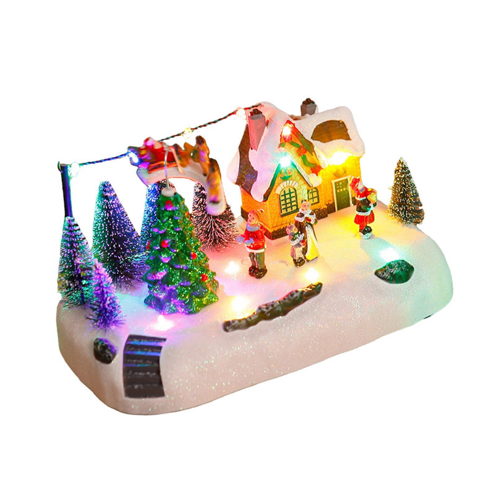 Carotoe A Christmas Themed Resin Decoration With Musical Functions Nd Lighting Ornament For Parent Child Bondings Ctivity Resin Christmas Decoration