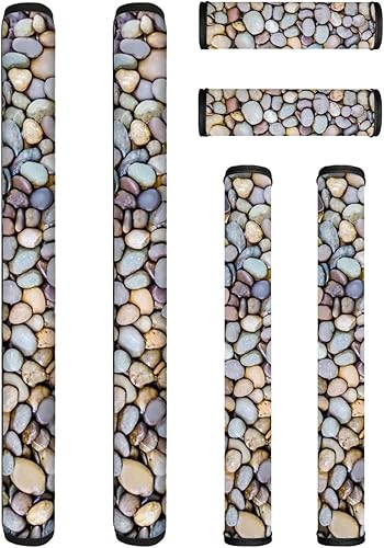 Juego de 6 fundas antideslizantes para manijas de puerta de refrigerador, horno, lavavajillas, mantienen el aparato de cocina limpio de manchas,