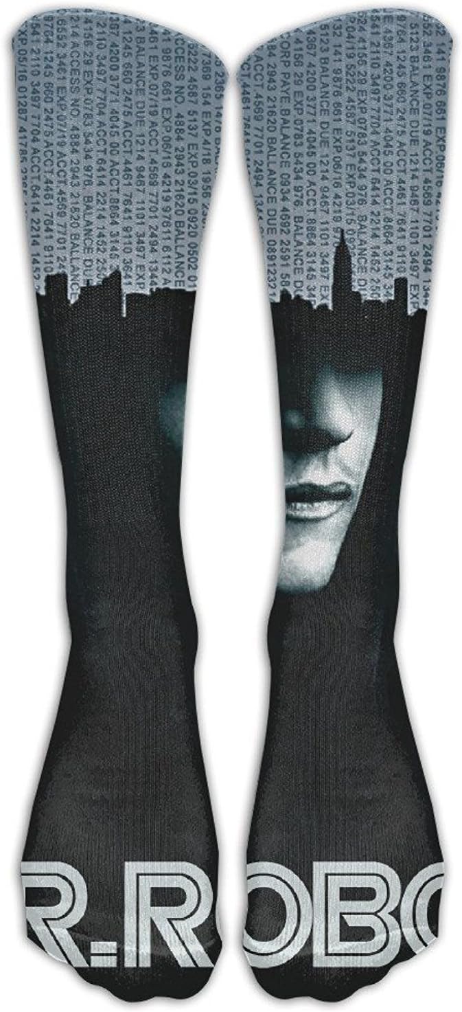 SADDFAWW Mr. Robot Women Tube Knee Thigh High Stockings Cosplay Socks