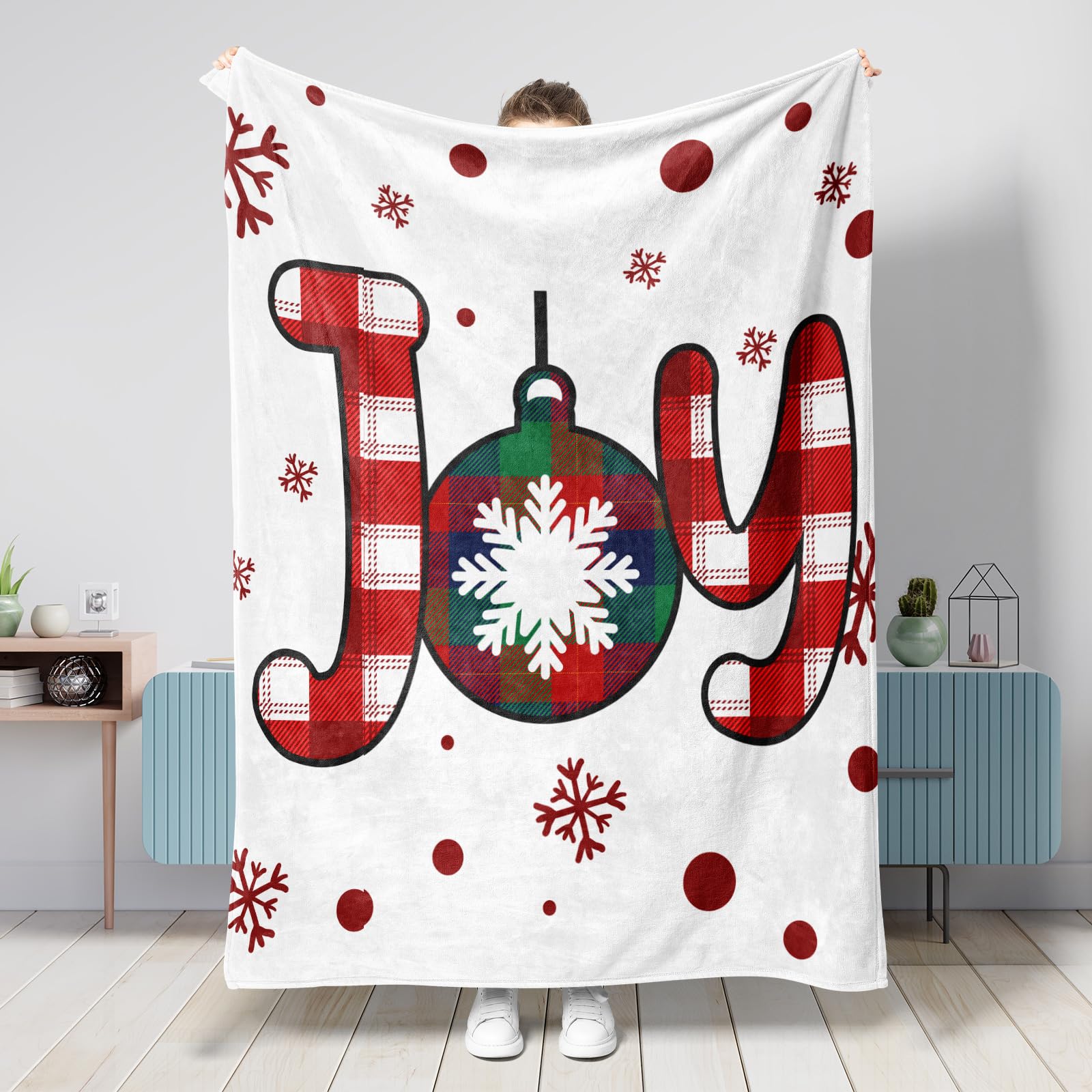 Amazon.com: Christmas Joy Blanket Snowflake Cute Snowman Santa