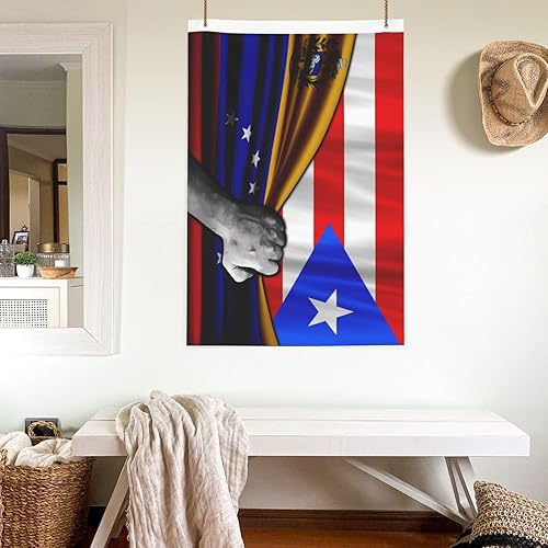Miniatura 7 de Bandera de Venezuela y bandera puertorriqueña de Puerto Rico, bandera de 2 x 3 pies, bandera para exteriores, bandera de doble cara, bandera de