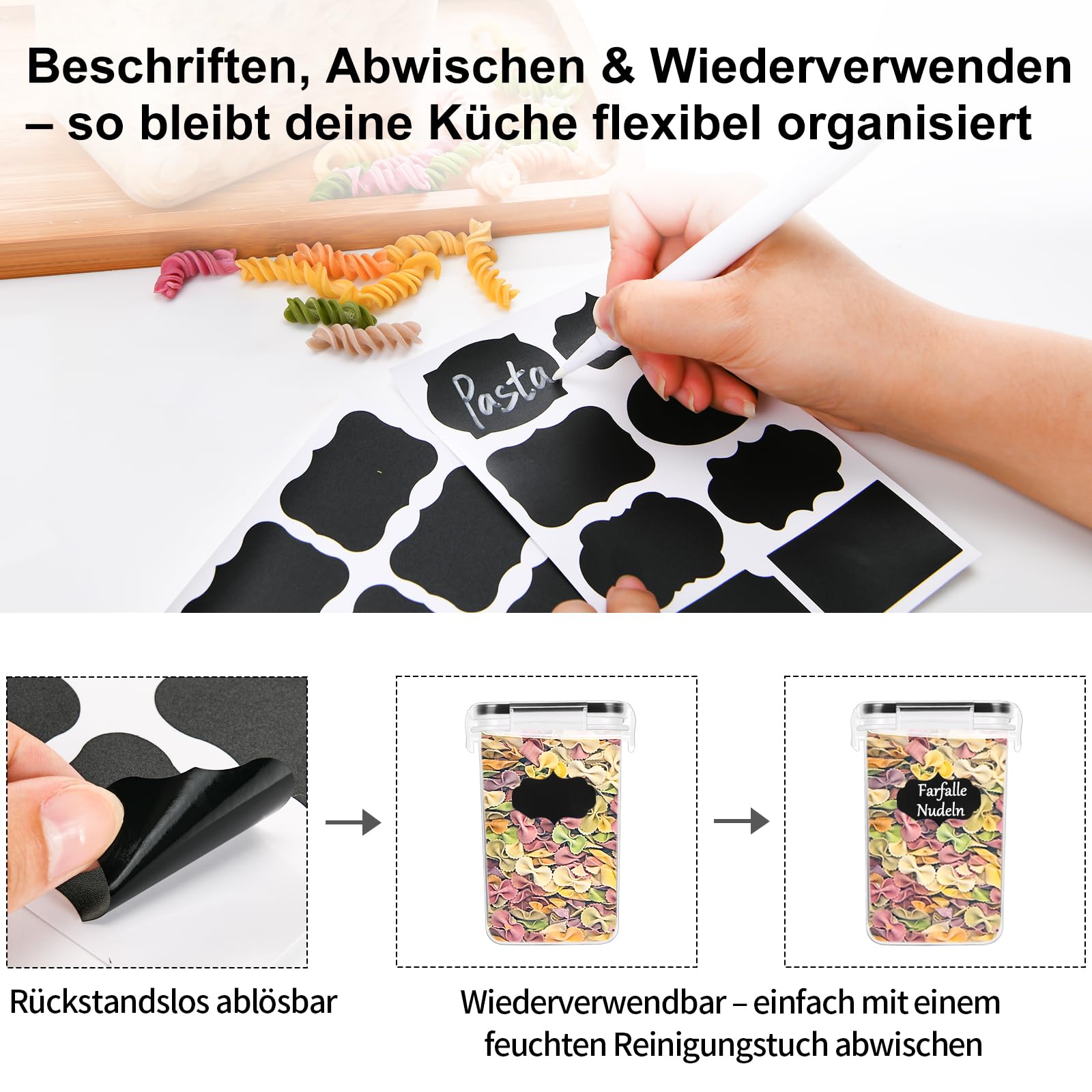Haushaltszauber Set di barattoli XXL 2026 – 42 pezzi | Contenitori ermetici e contenitori | senza BPA, impilabili e trasparenti | Conservazione alimentare cucina, frigorifero e congelatore