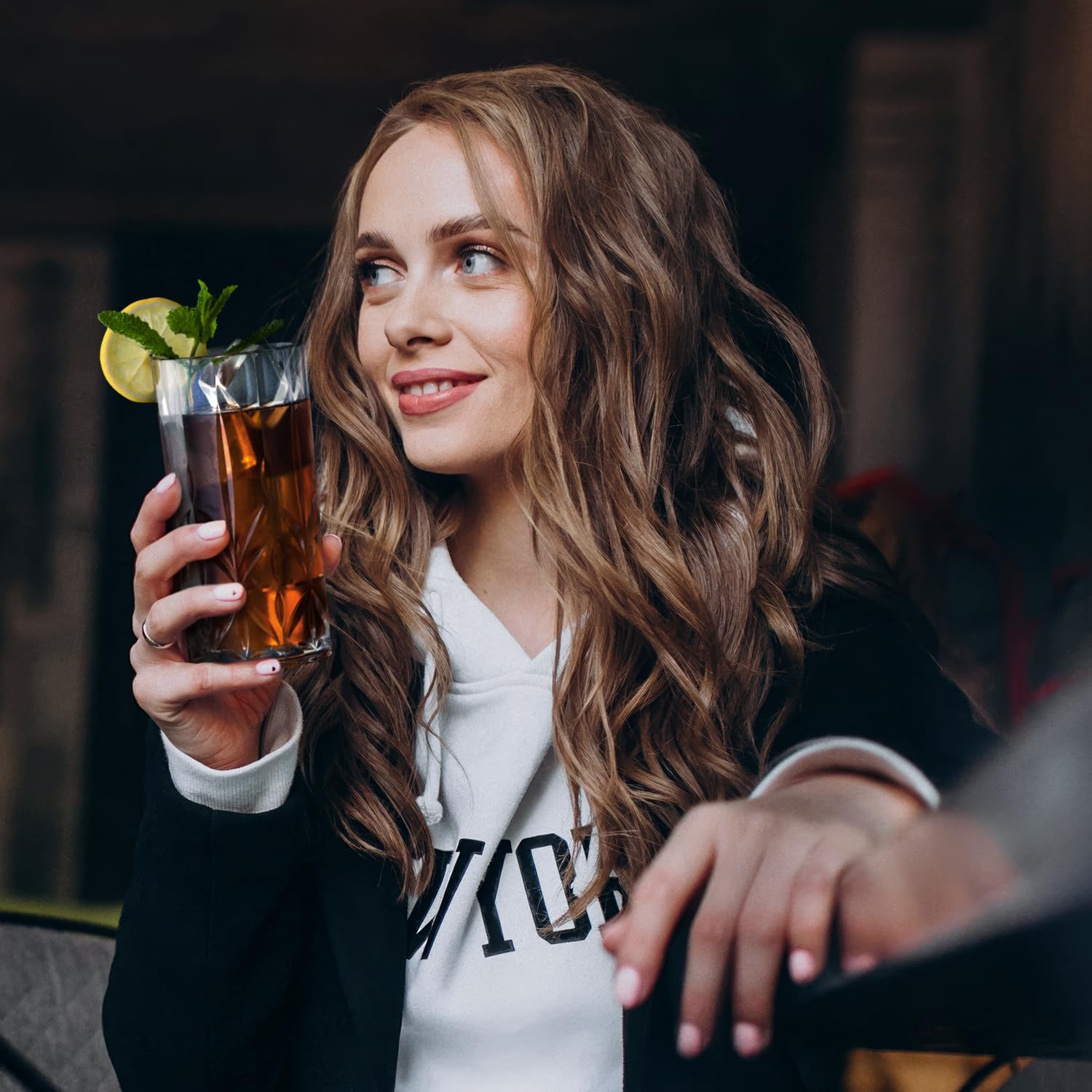 Unbreakable Plastic Drinking Water Tumblers, Dishwasher Safe 100% Tritan Glasses, BPA-Free Shatterproof Outdoor Highball Drinkware, 18 oz, Set of 6 - Image 7