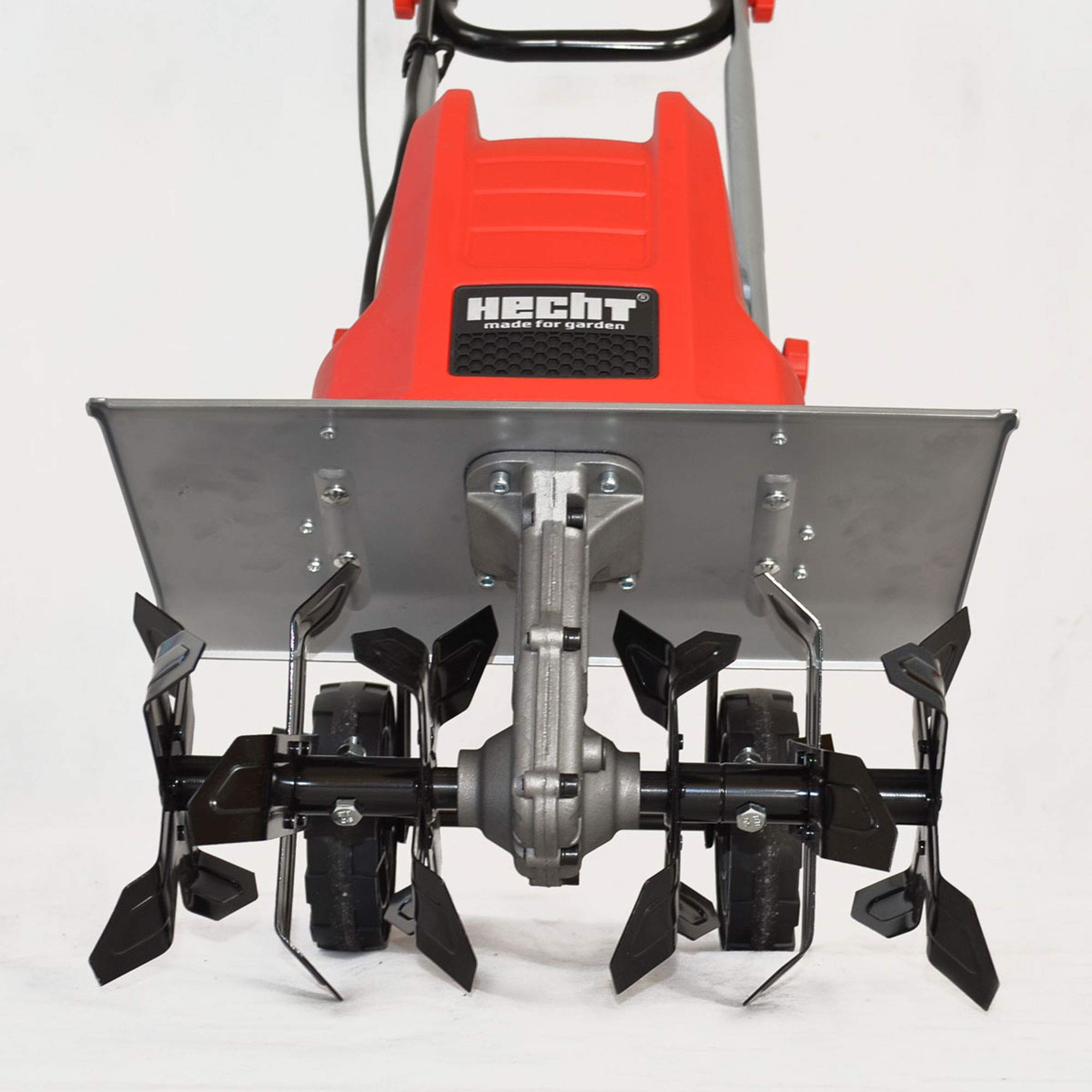 HECHT Elektro Bodenhacke für effektive Bodenbearbeitung – 1500 Watt – 24 Messer – elektrische Gartenfräse – Gartenhacke – Kultivator – zum umgraben und lockern vom Boden für perfekte Pflanzen (Rot)
