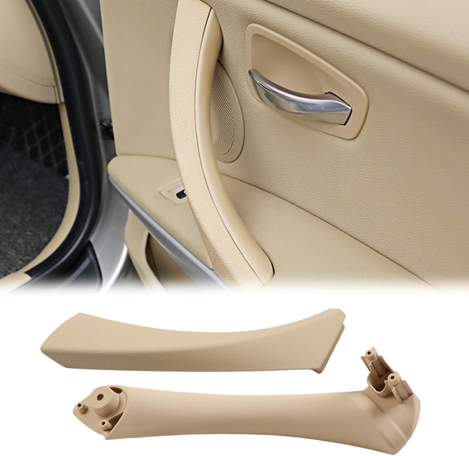 TTCR-IIDoor Handle Replacement Compatible with BMW 3 Series E90/E91 323 325 328 330 335 Sedan&Touring,Right Rear Passenger Door Pull Handle+Door Handle Outer Cover(Right)
