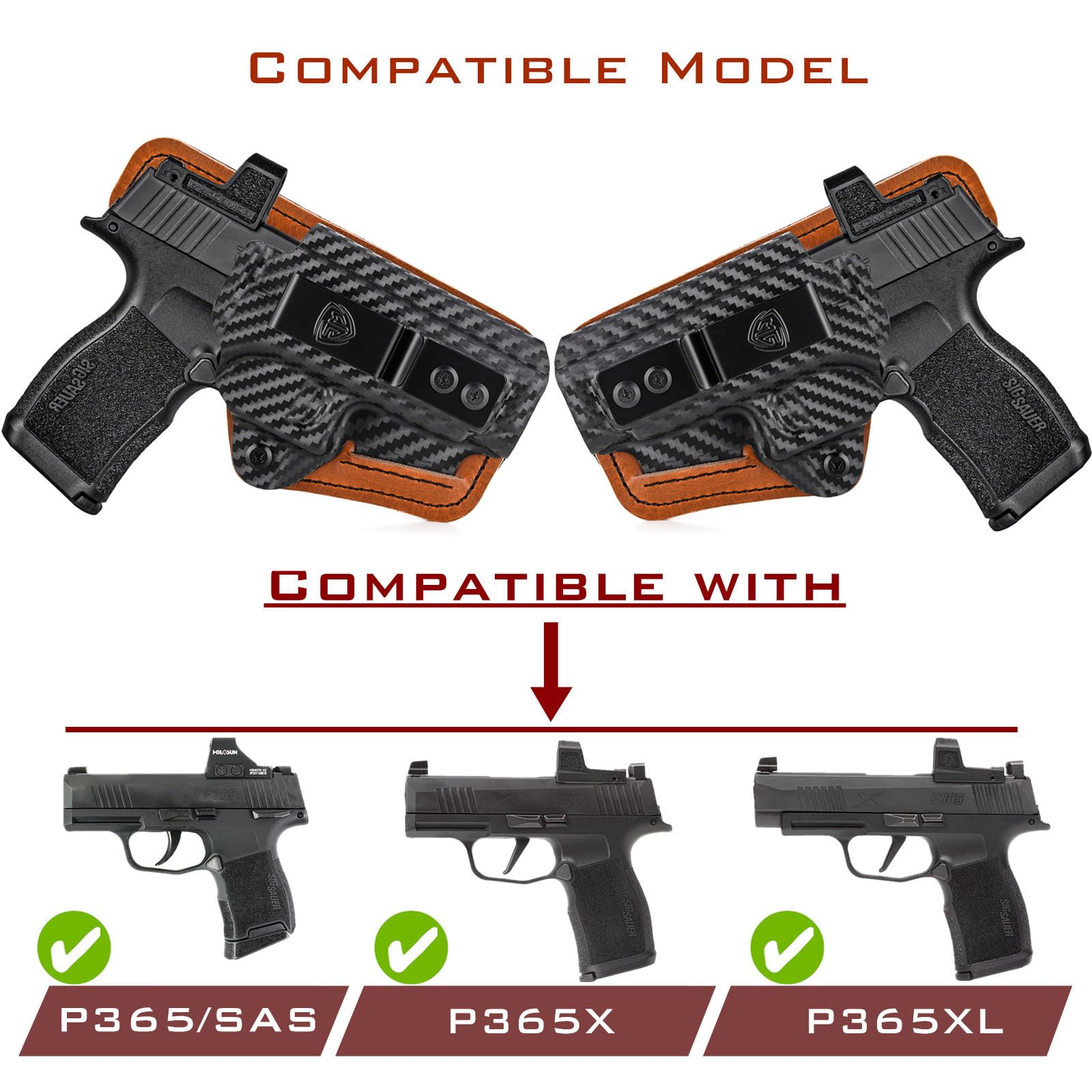 Amazon.com : P365 Holster, IWB Holster Compatible with Sig Sauer