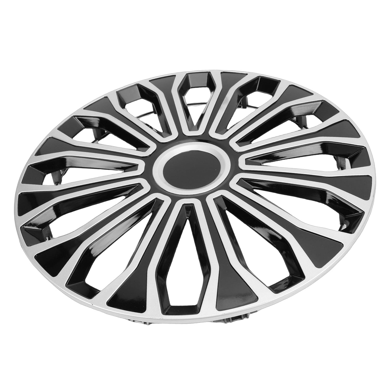 Qqmora Indywidualne Kołpaki 16" Kołpaki na Koła 4 szt. dla Connect Sprinter Cargo Van (ABS, motoryzacyjny) (Srebrny Czarny)