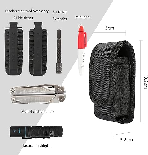 Miniatura 3 de Multitool Sheath,EDC Pouch,Multi Tool Holster for Belt,EDC Belt Organizer for PenFlashlightFolding Knife,Tactical Tool Pouch Accessories,Knife