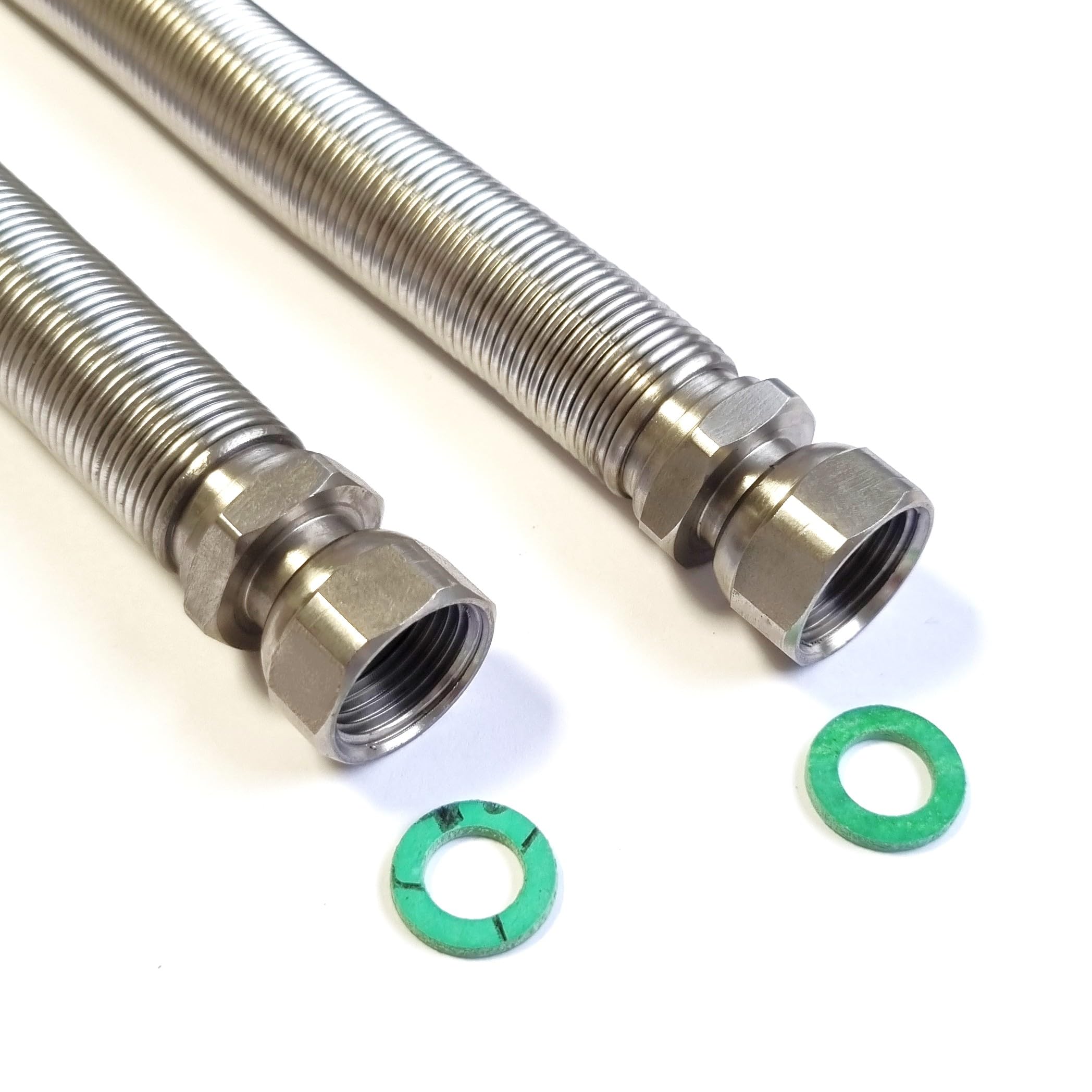 Tubo corrugato DN25 1" ÜM x 1" ÜM estraibile da 500 mm – 1000 mm tubo solare in acciaio inox