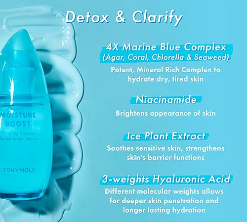 Miniatura 6 de TONYMOLY Suero concentrado marino refrescante Moisture Boost, 3 oz.