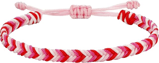 JENDEAR SHINE Rope Bracelet Ladies Girls, Hand Woven Rope Gradient Color Adjustable, Outdoor Party Couple Friendship Birthday Gift.