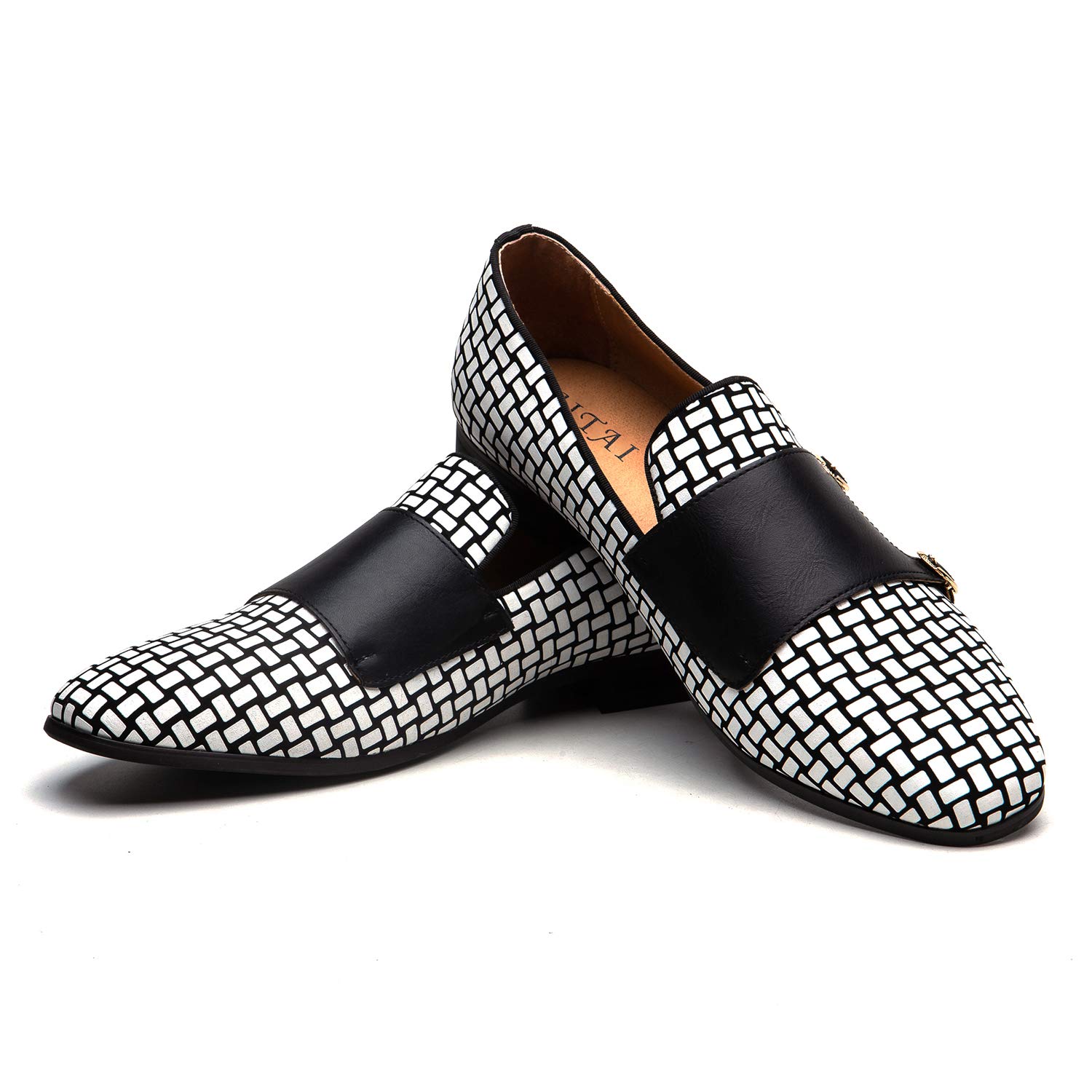 JITAI Men's Dress Shoes - Casual Rubber & Leather Loafers for Men - Fashion Business Formal Wear
