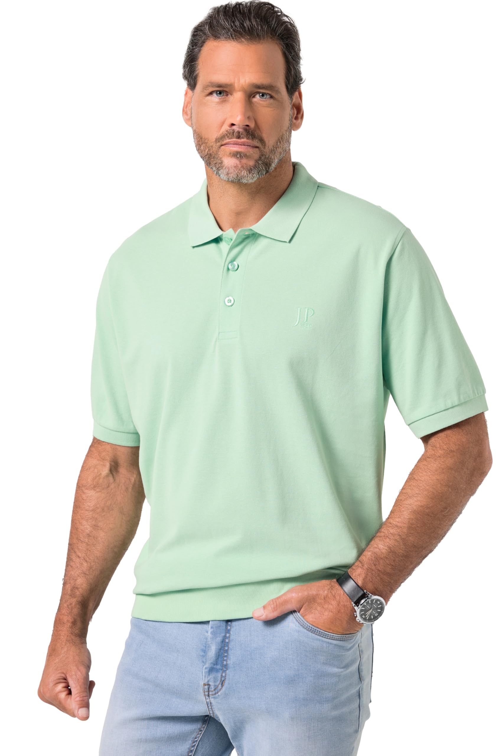 JP 1880 Herren große Größen Übergrößen Menswear L-8XL Poloshirt, Bauchfit, Basic, Halbarm, Piqué 712617