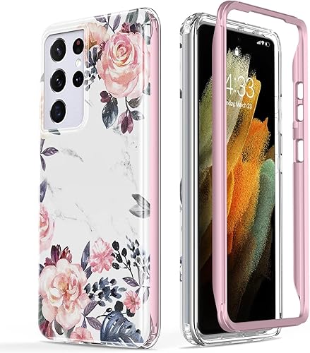 ESDOT - Funda protectora para celular Samsung Galaxy S21, de grado militar, resiste caídas de 21 pies (probado), con diseños modernos, para niñas o