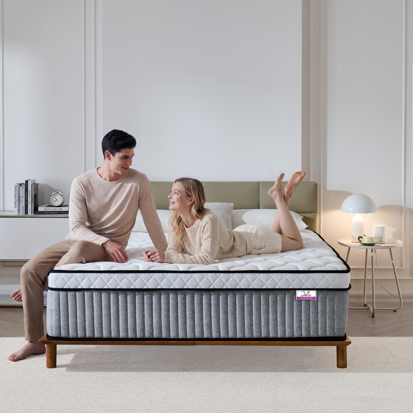 Photo 1 of Omblix Full Size Mattress, 12 Inch Full Mattress,Hybrid Mattresses in a Box with Memory Foam and Individual Pocketed Coil,CertiPUR-US,Medium Firm & Pressure Relief