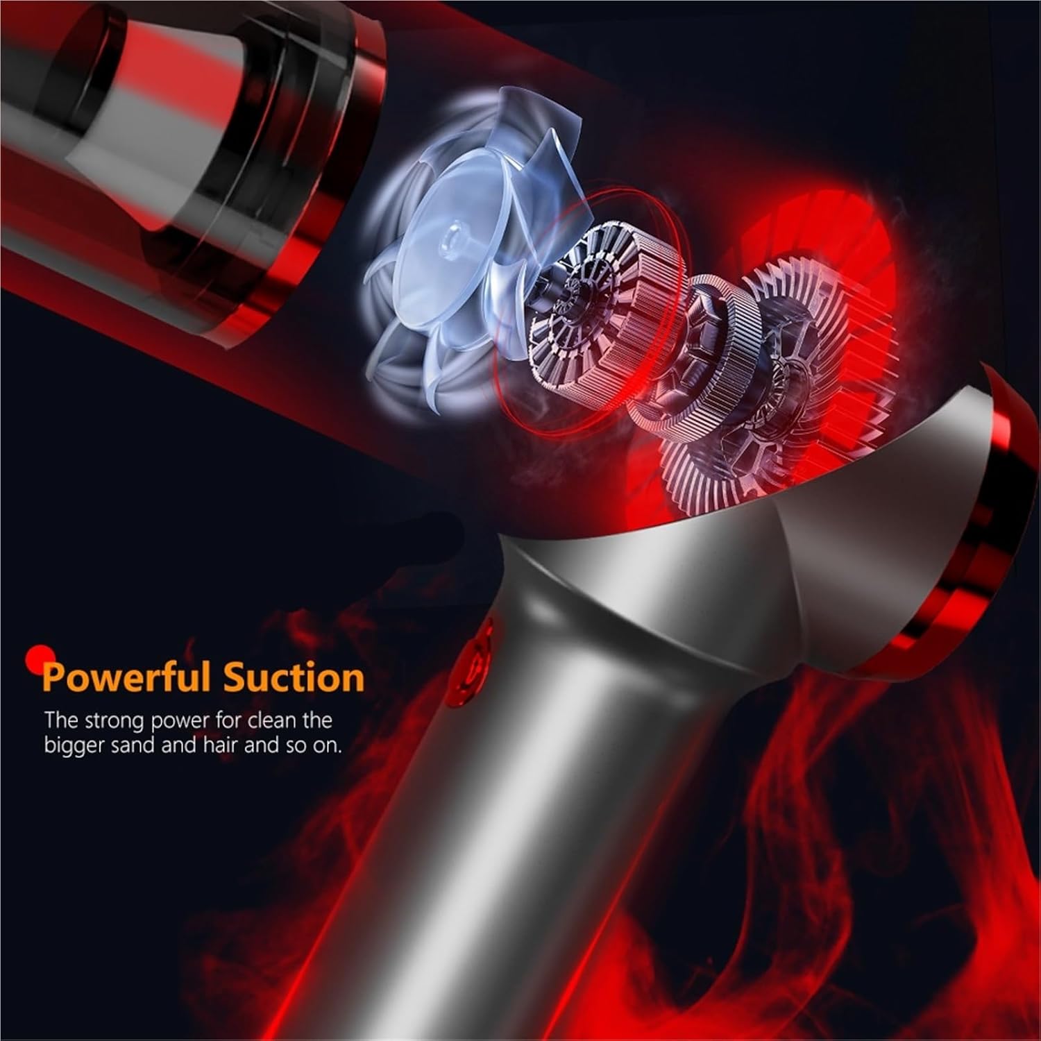 Mini Car Vacuum Cleaner Strong Suction Cleaning Machine Handheld Portable Wireless Cleaner Keyboard for Car Home Appliance(Black)