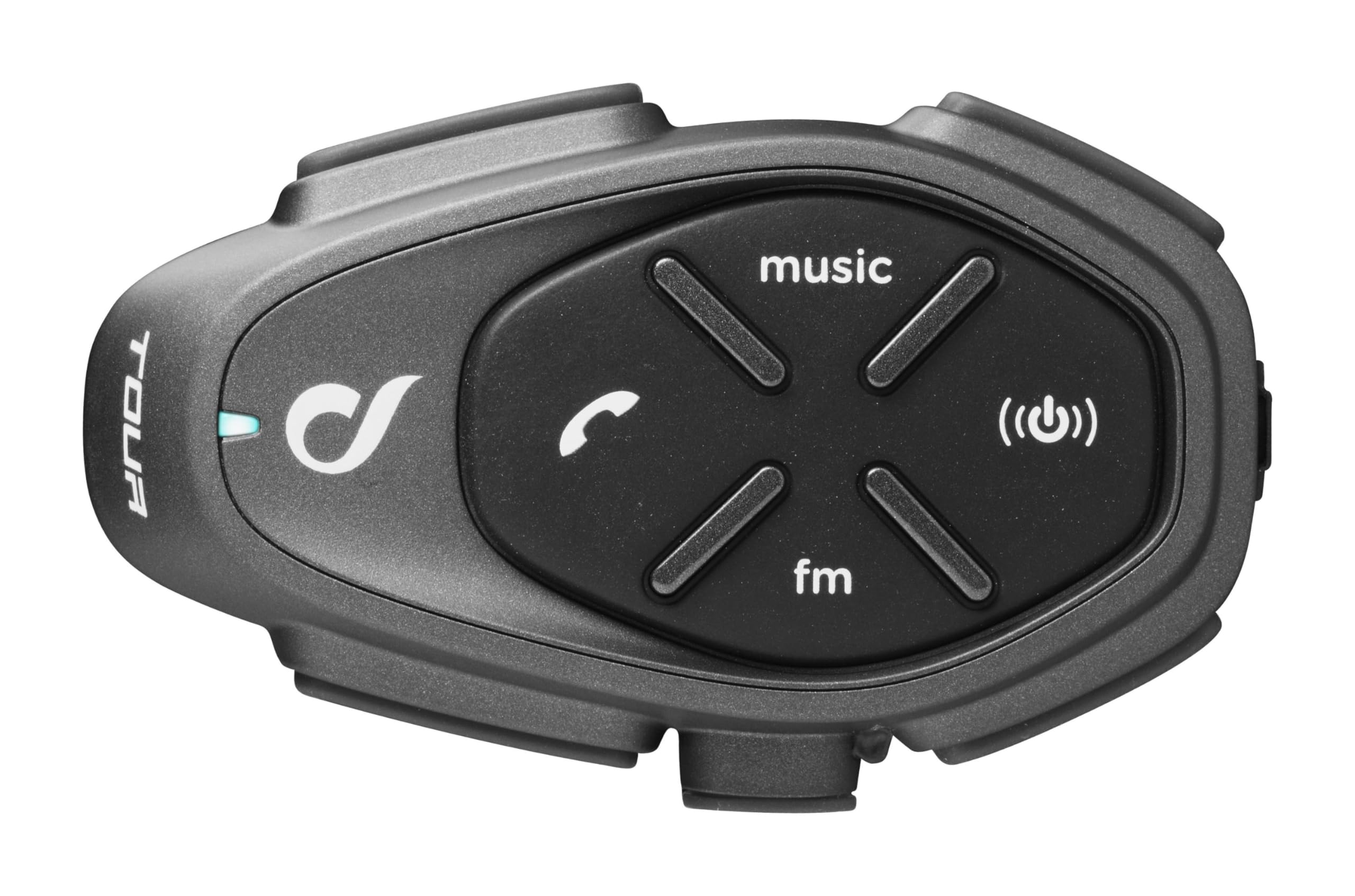 Interphone Tour HD Mono Intercom – Motorcycle Intercom for Communication Between 4 Motorcyclists up to 1.5 km Distance – with Bluetooth 4.2 for GPS and Calls – 25 Hour Battery Life and IP67 Waterproof
