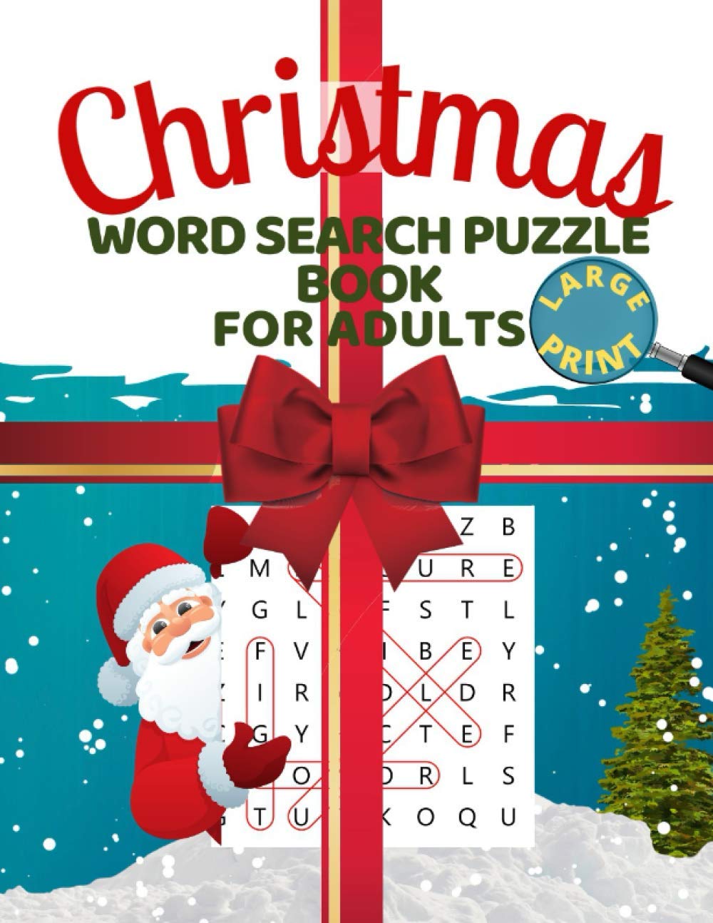 Christmas Word Search Puzzle Book For Adults Large Print: Holiday Fun for Adults and Teens /Jumbo Challenging Brain Exercise Puzzles Activity Games /Perfect Gift for Everyone