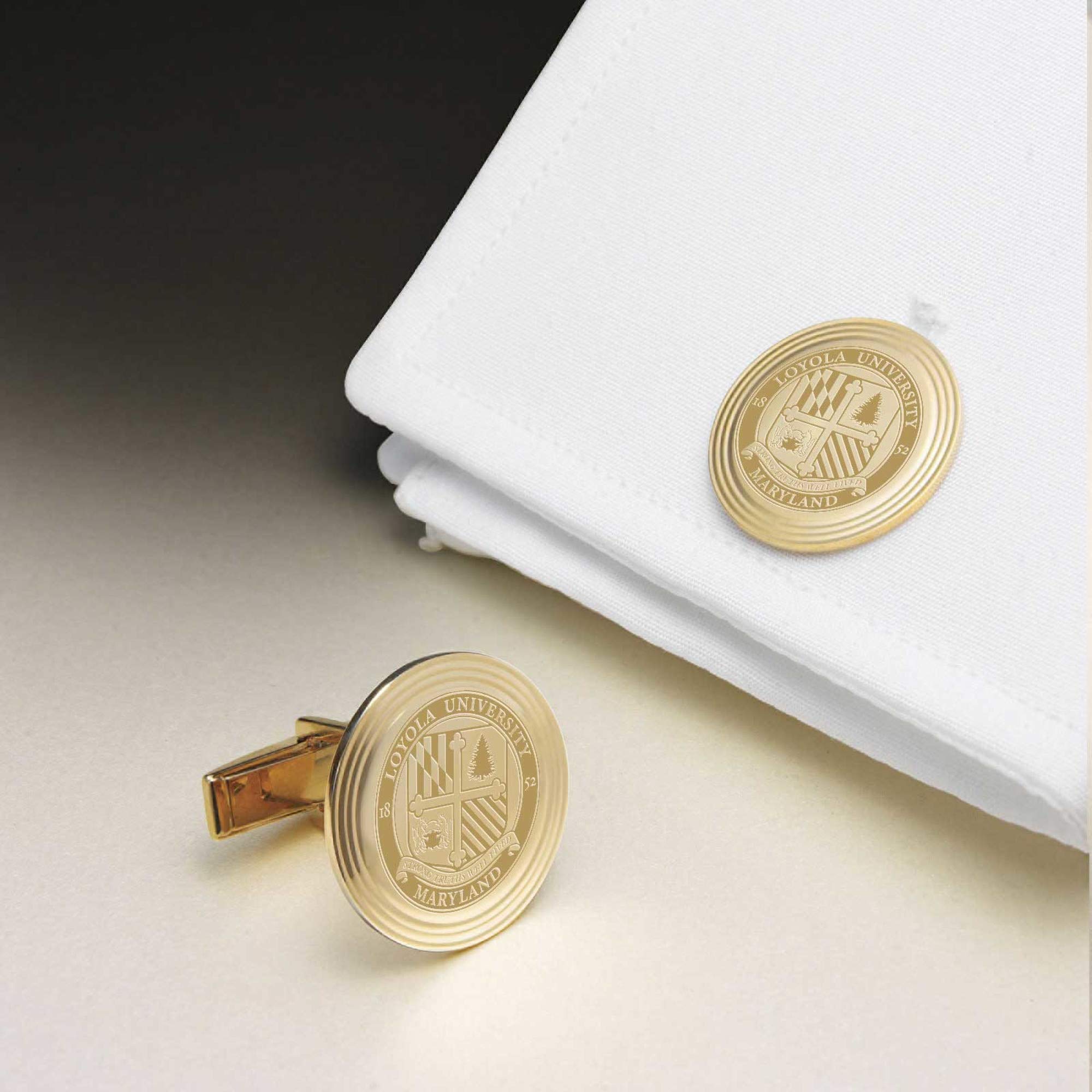 M. LA HART Loyola 18K Gold Cufflinks