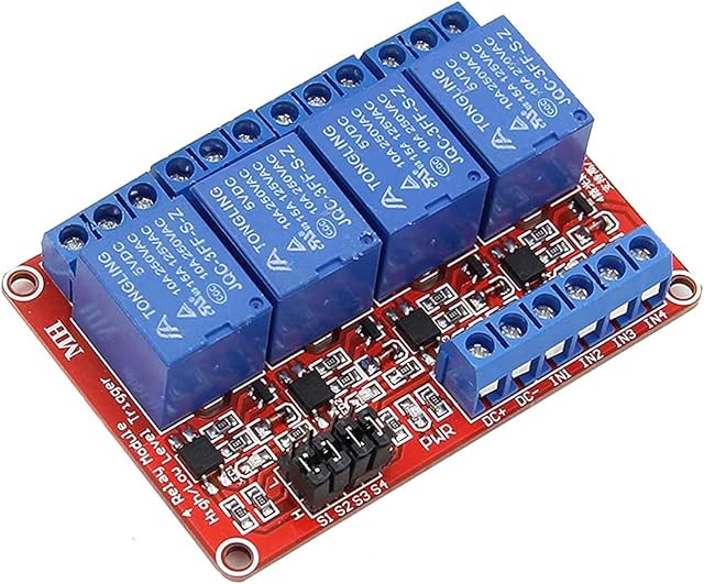 PENGLIN 4 Channel 5V Relay Module with Optocoupler High or Low Level Trigger Expansion Board for Raspberry Pi Arduino