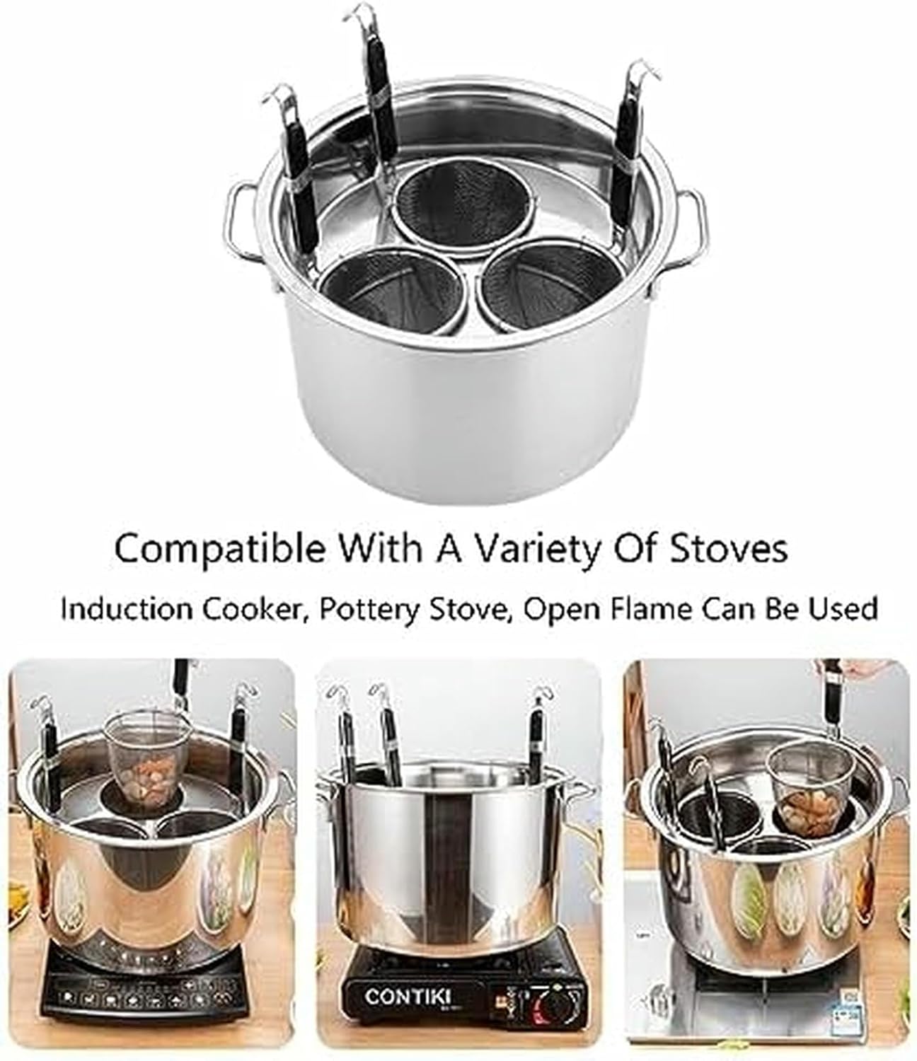 釜浅商店 南部浅鍋 24cm IH対応 鍋敷・たわし付き3点セット 調理器具