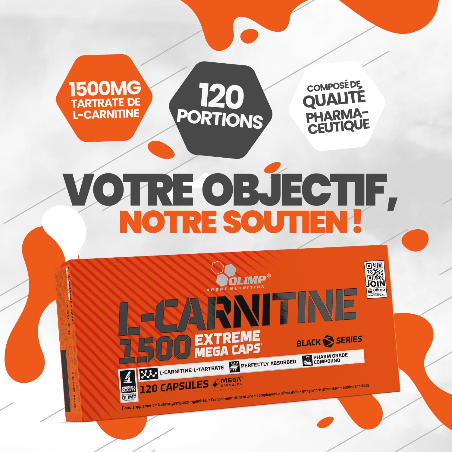 OLIMP SPORT NUTRITION L-Carnitine 1500 Extreme Mega Caps 120 caps