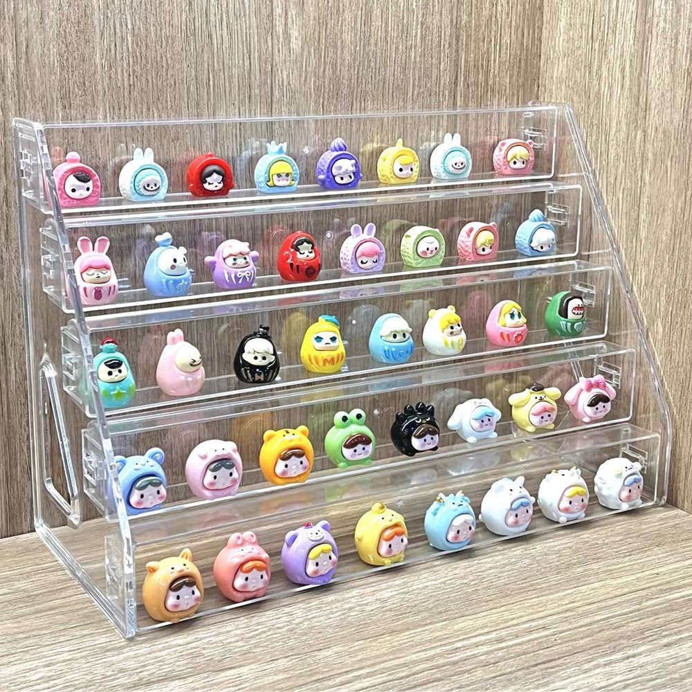 Présentoir acrylique à 5 niveaux transparent pour figurines et cupcakes sans assemblage