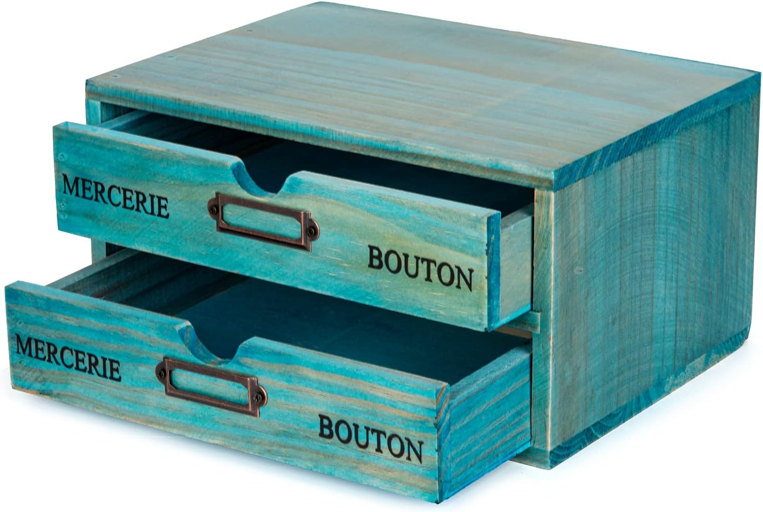 Turquoise 2Tier Drawer Unit European Country Style Desk