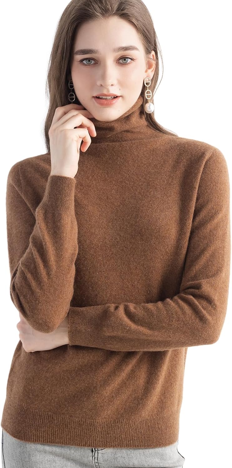 Chanyarn 100% Pure Cashmere Women's Sweater Turtleneck Long Sleeve Warm Soft 2025 Fall Winter Knit Pullover