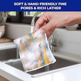 Wangjinpeng 12PCS Non-Scratch Multipurpose Steel Wire Dishcloths - Reusable Quick-Dry Odor-Free Scrub Cloths for Dishes, Kitchen Cleaning Cloths for Cookware, Sinks, Stove Tops(9.84X9.84)