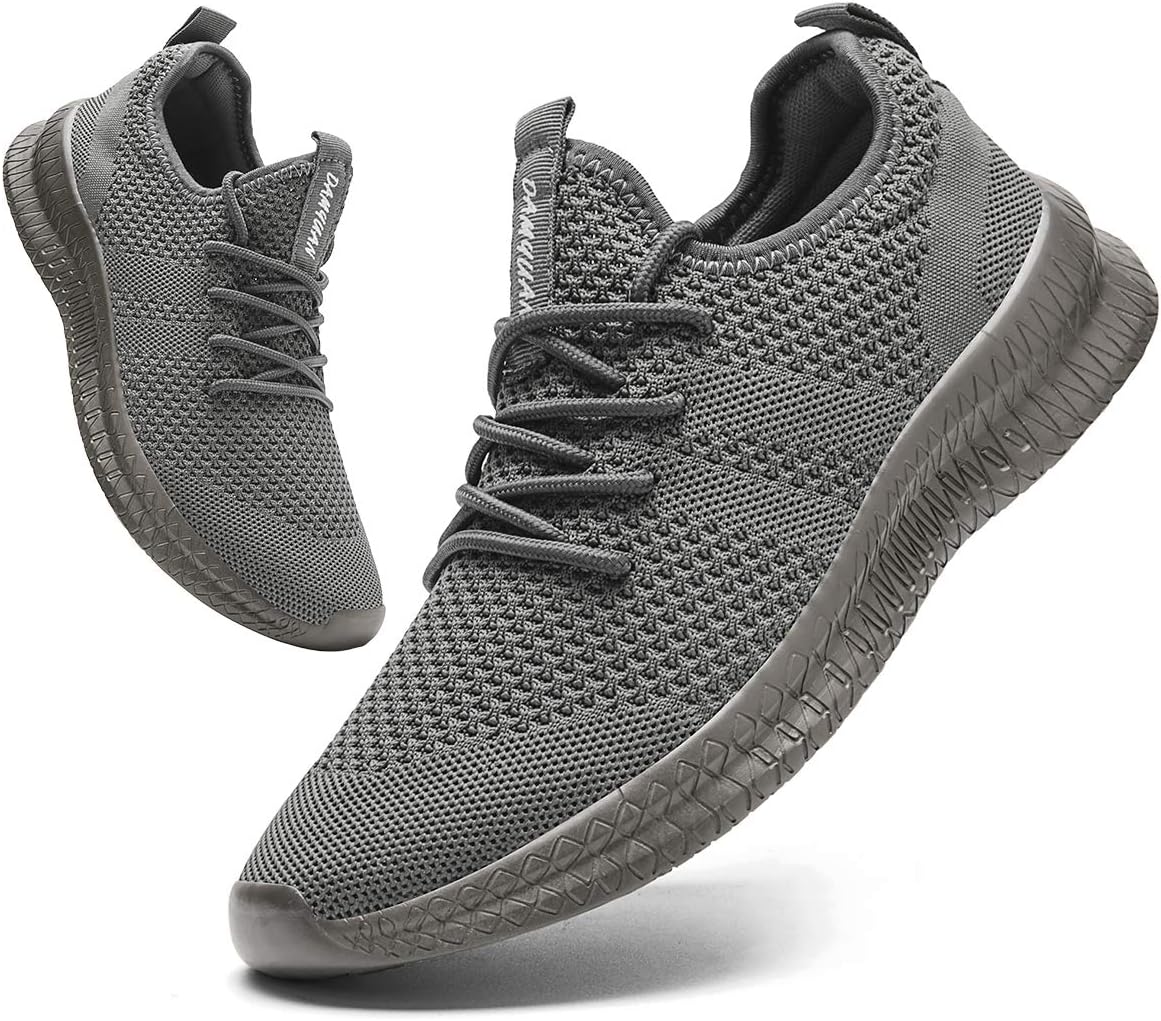 FUJEAKMen Running Shoes Men Casual Breathable Walking Shoes Sport Athletic Sneakers Gym Tennis Slip On Comfortable Lightweight Shoes
