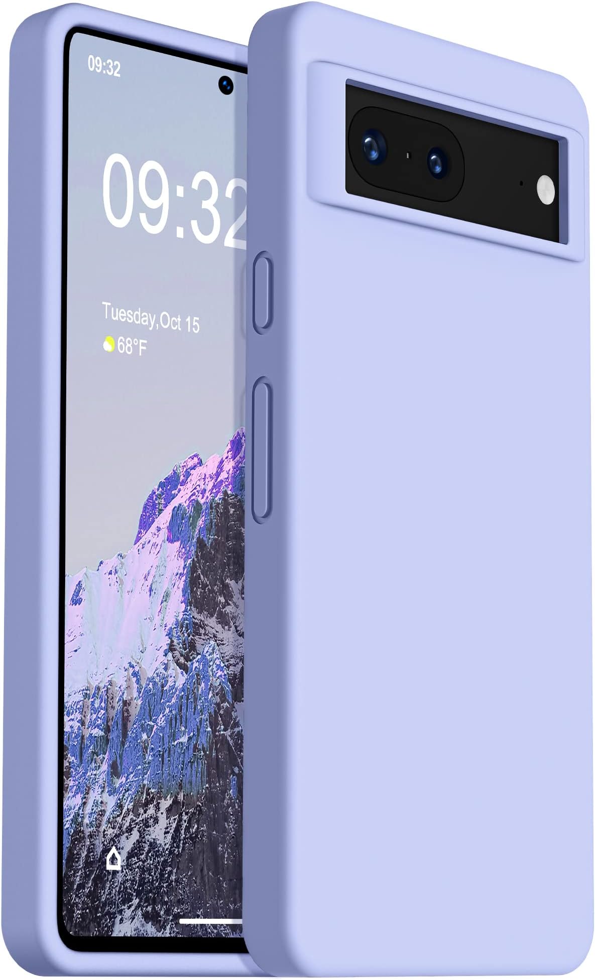 OTOFLY Designed for Pixel 7 Case, Silicone Shockproof Slim Thin Phone Case for Google Pixel 7 6.3 inch (Light Purple)