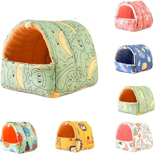 HPAWHOMEPART Loro - Hamaca para pájaros, para invierno, cálido, de felpa, para periquitos, cómoda cama colgante para pájaros para jaula (L, verde-1)