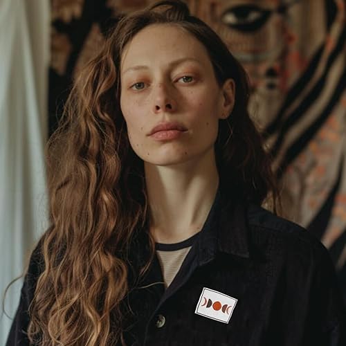 Miniatura 4 de Vintage Moon Phase Mid Century Modern Art Embroidered Iron On Patch