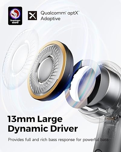 Miniatura 3 de SoundPEATS Auriculares inalámbricos Air4 con sonido Snapdragon AptX Adaptive less, Qualcomm QCC3071 Bluetooth 5.3 Auriculares con Boost Bass, 6
