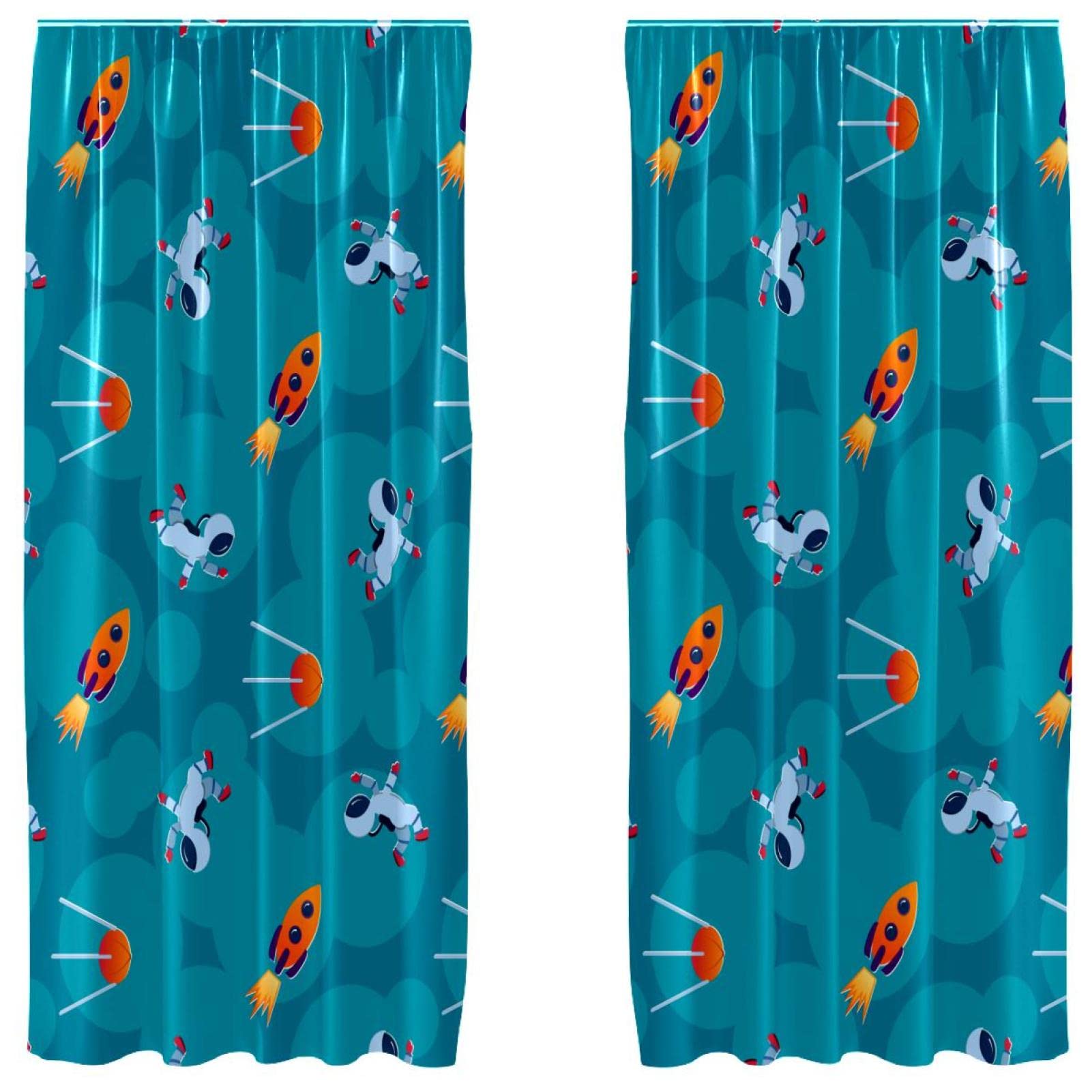 Rideaux occultants thermiques bleu espace pour isoler la chambre
