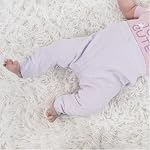 The Peanutshell Pastel Baby Pants Set for Baby Girls | 5 Pack in Purple, Grey, & Mint | Newborn to 24 Month Sizes