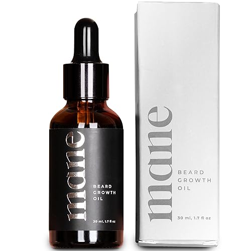 Aceite de crecimiento de barba para hombres (1.01 onzas líquidas) Activa las raíces del cabello para una barba más completa y gruesa, aceite de
