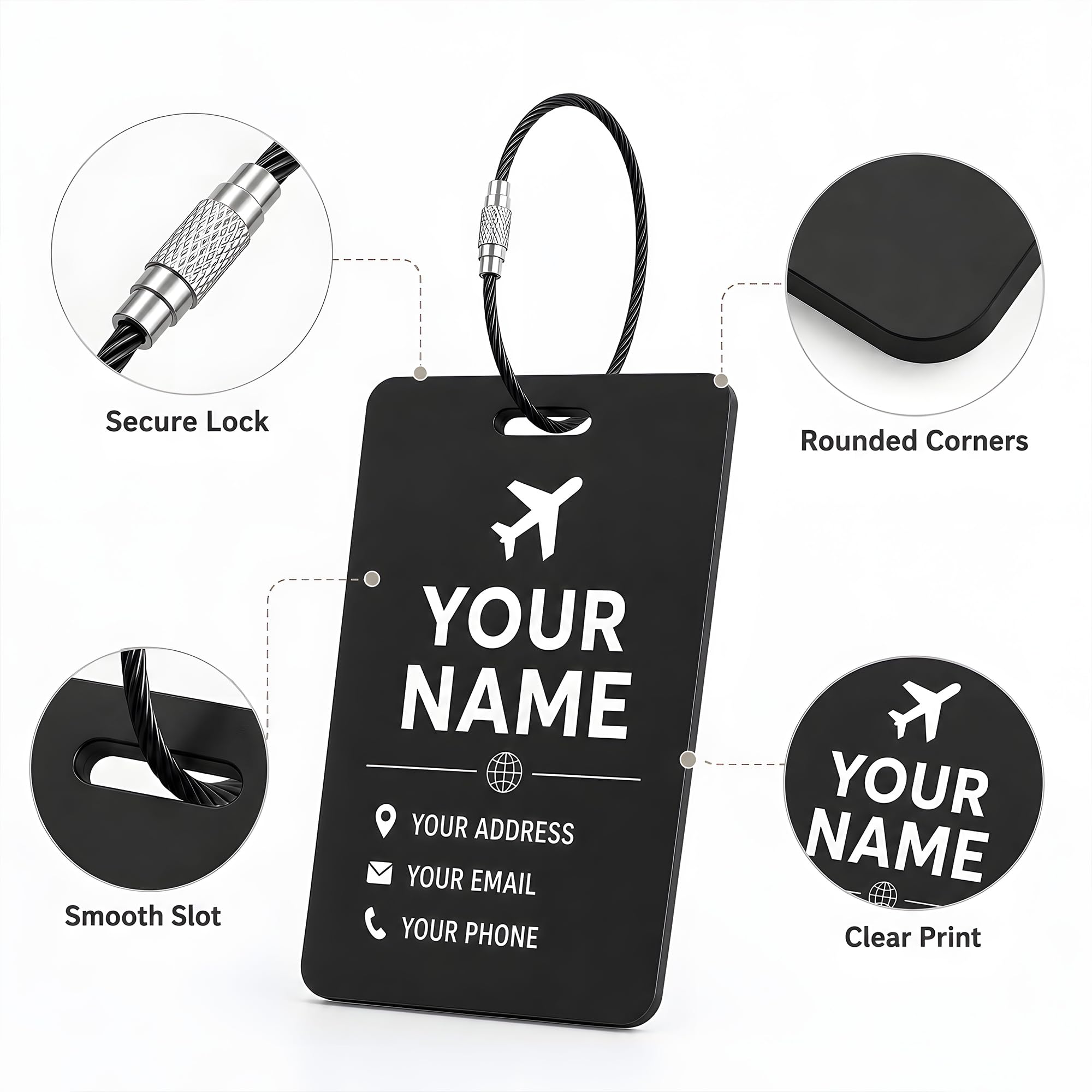 Personalisierte PVC Kofferanhänger mit individuellem Logodruck