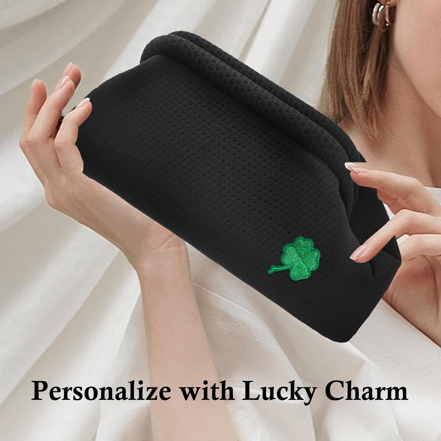 Woven Clutch Purses for Women, Summer Beach Crochet Striped Dumpling Bag Evening Handbag - Image 2