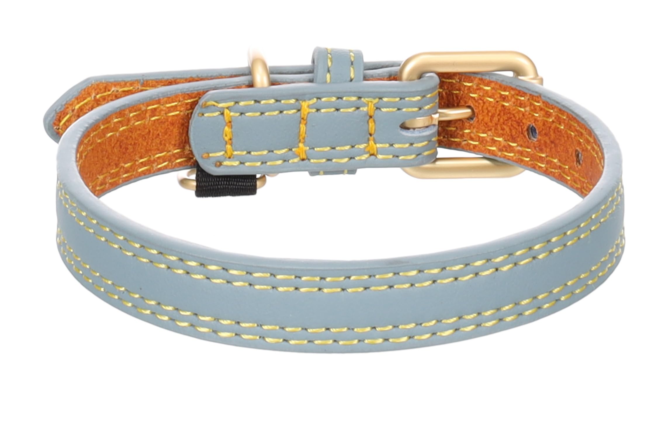 Collier pour chien Virginia cuir bleu L pour stopper les irritations