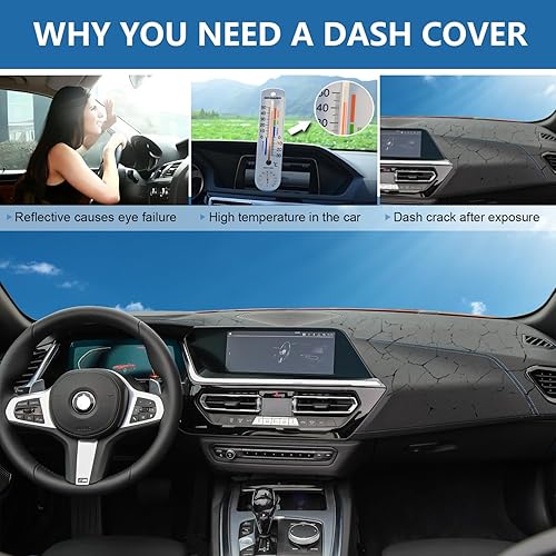 Miniatura 2 de Tapete para cubierta de salpicadero de automóvil compatible con Toyota 4Runner 2010-2023, tapete interior para salpicadero, accesorios para 4Runner