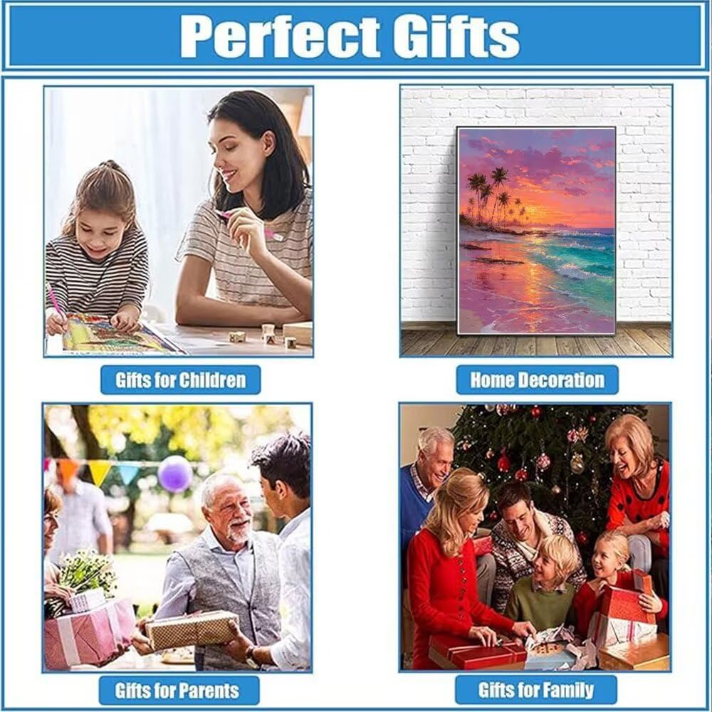 Krajobraz Plaża Zachód Słońca Diament Malarstwo Dorosłych Zestawów, 5D Wiertło Okrągłe Diamenty Malarstwo Dzieci Malarstwo, Diamant Art Haft Cross Stitch Obrazy, Mozaika Sztuka Do Dekoracji Ściany