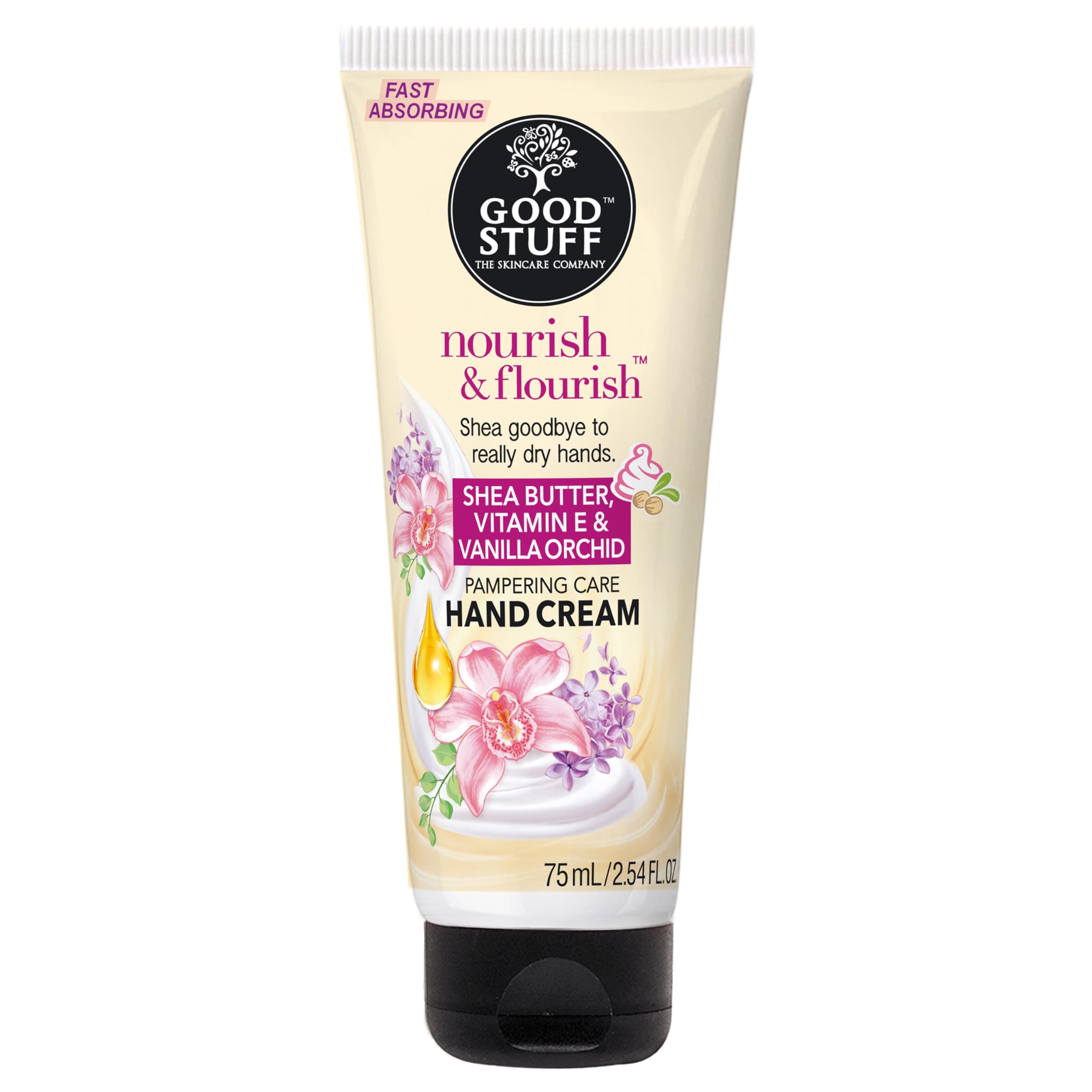 Good Stuff Nourish & Flourish Indulgent Nourishing Hand Cream with Shea butter & Vanilla orchid 2.5 Fl Oz