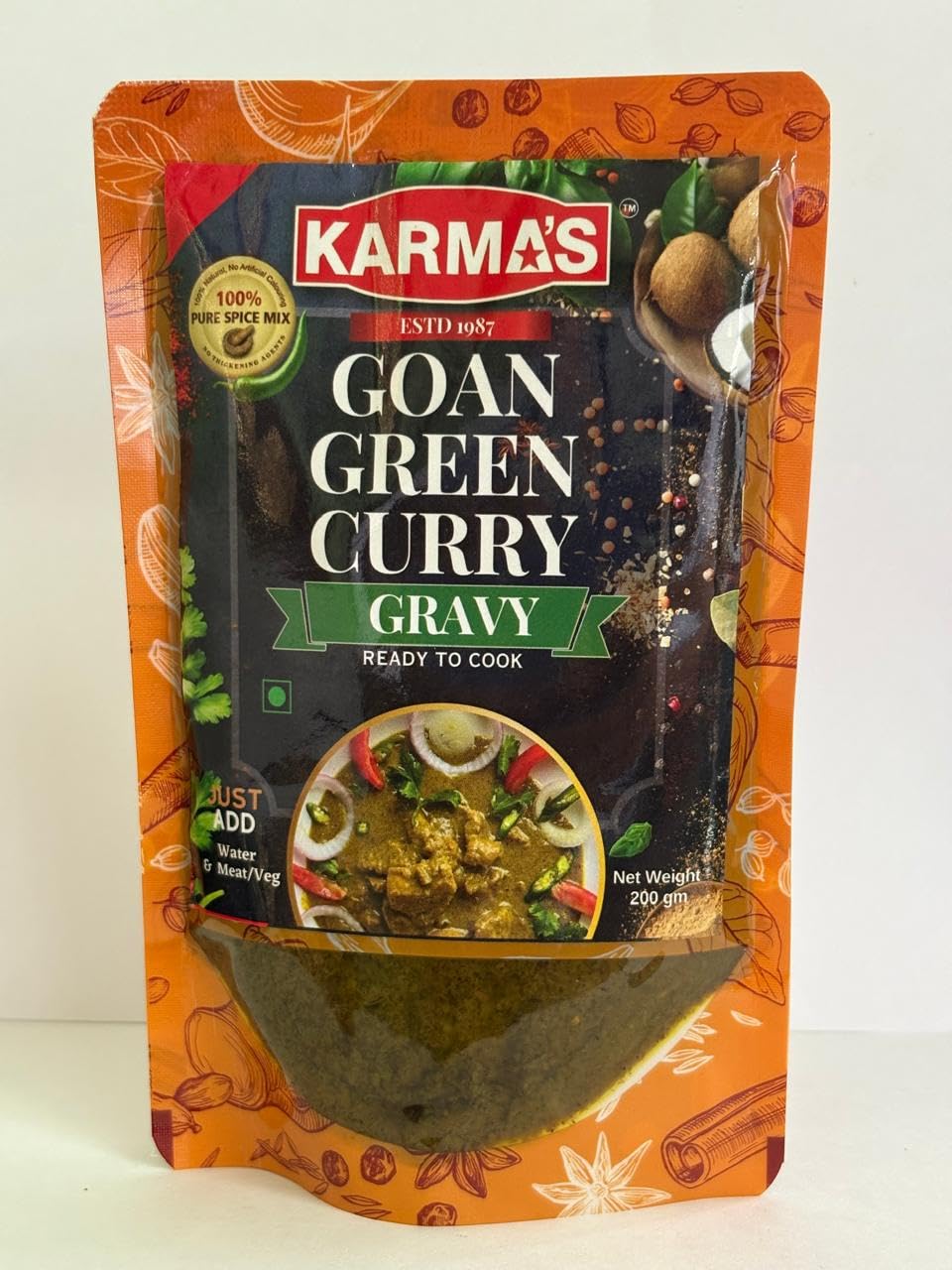 Goan Green Curry Gravy 200 grms (pack Of2)