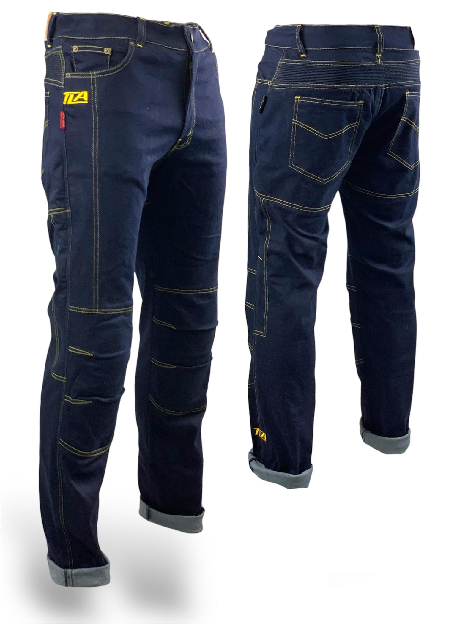 TLA KP024 Jean Moto Stretch Homme avec Protections CE | Pantalon Moto Jeans Renforcé | Pantalons Jeans Moto et Scooter | Vêtements de Moto