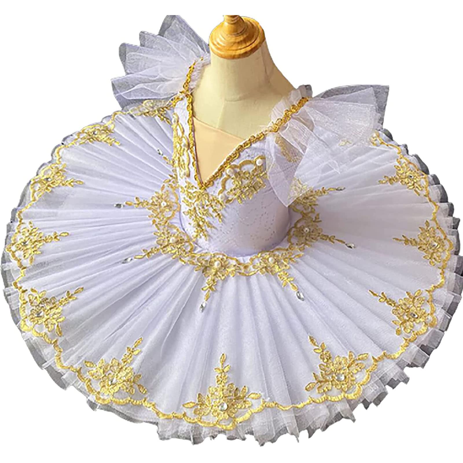 Vestido tutú de ballet para baile, camisola bordada, leotardo con falda para actuaciones profesionales de bailarina